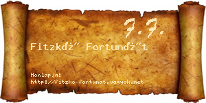 Fitzkó Fortunát névjegykártya
